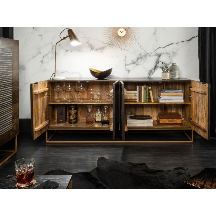 Buffet AMBRIA 177cm vu de face ouvert