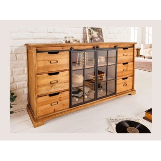 Buffet LUMBER 150cm en bois de pin mis en situation