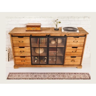 Buffet LUMBER 150cm en bois de pin vu de face