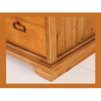 Zoom sur le côté du buffet LUMBER 150cm en bois de pin