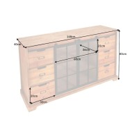 Buffet LUMBER 150cm en bois de pin dimensions
