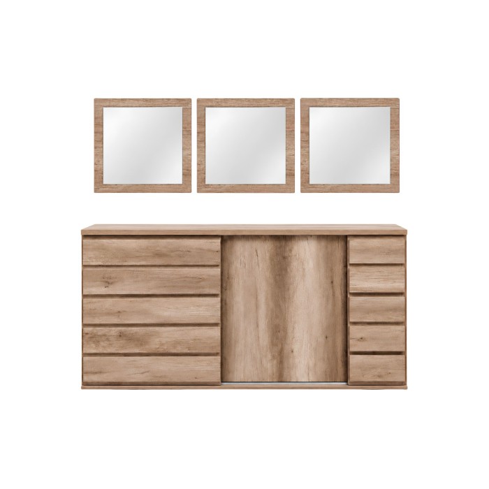 Ensemble buffet et 3 miroirs ROMI