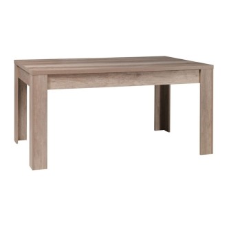 copy of Comedor completo MALMO con mesa extensible y vitrina LED - Roble claro y blanco