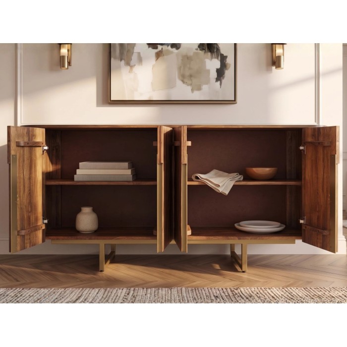 Buffet ORION 160cm marron ouvert