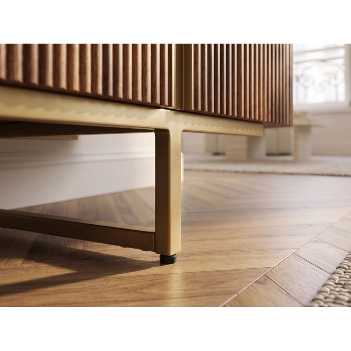 Zoom sur le bas du buffet ORION 160cm marron