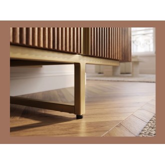 Zoom sur le bas du buffet ORION 160cm marron