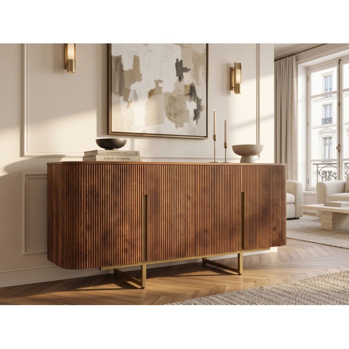Buffet ORION 160cm marron mis en situation