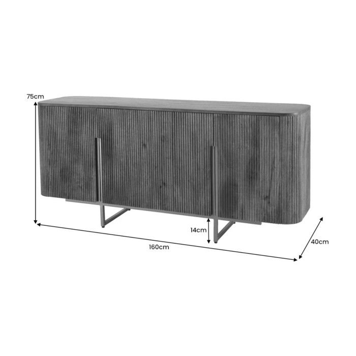 Buffet ORION 160cm marron dimensions
