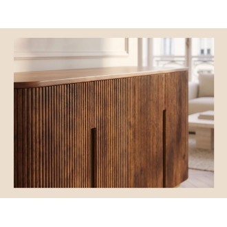 Zoom sur le façade du buffet ORION 160cm marron