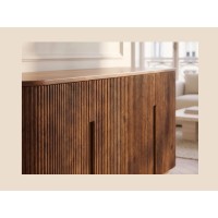 Zoom sur le façade du buffet ORION 160cm marron