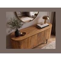 Buffet ORION 160cm en bois de manguier et pieds noir vu de haut