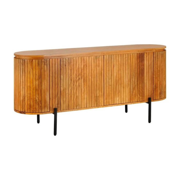 Buffet ORION 160cm en bois de manguier et pieds noir