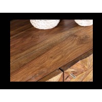 Zoom sur le plateau du buffet ARAVIS en bois de sheesham 144cm