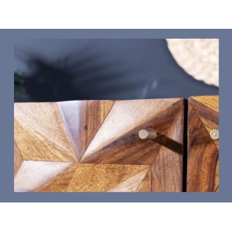 Zoom sur l'une des poignées du buffet ARAVIS en bois de sheesham 144cm
