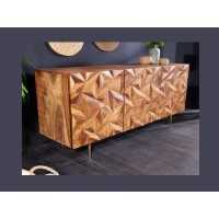 Buffet ARAVIS en bois de sheesham 144cm vu de côté