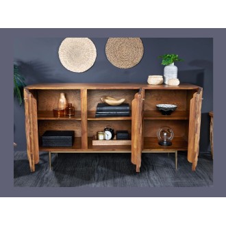 Buffet ARAVIS en bois de sheesham 144cm ouvert