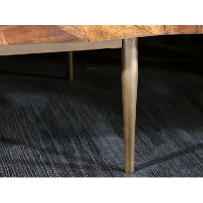 Zoom sur l'un des pieds du buffet ARAVIS en bois de sheesham 144cm