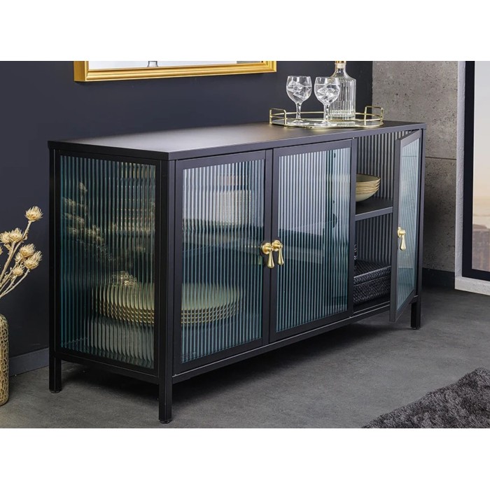 Buffet BRITTON 105cm vu de côté et ouvert