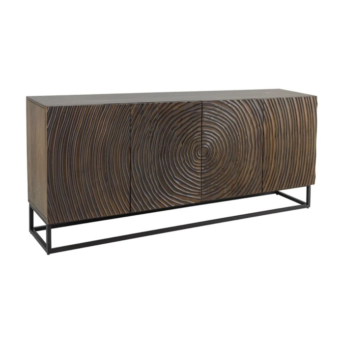 Buffet ZENWOOD 160cm en bois de manguier foncé