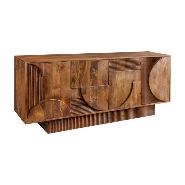 Buffet ORINO 170cm en bois de manguier marron foncé