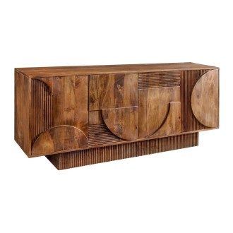 Buffet ORINO 170cm en bois de manguier marron foncé