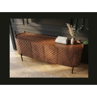 Buffet - meuble TV NOARA 160cm en bois de manguier vu de haut