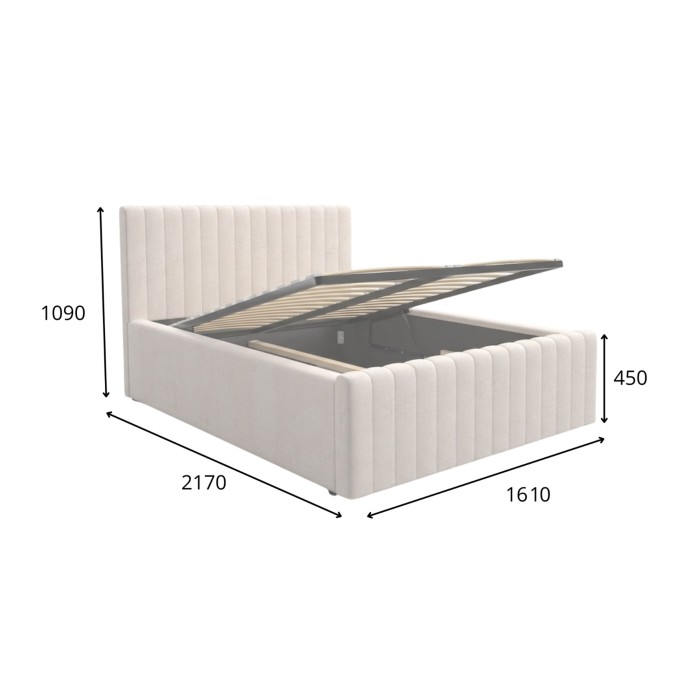Dimensions lit ELORIA 140x200