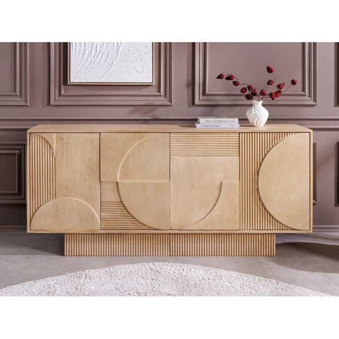 Buffet ORINO 170cm en bois de manguier vu de face