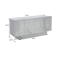 Buffet ORINO 170cm en bois de manguier dimensions