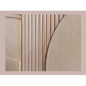 Zoom sur la façade du buffet ORINO 170cm en bois de manguier