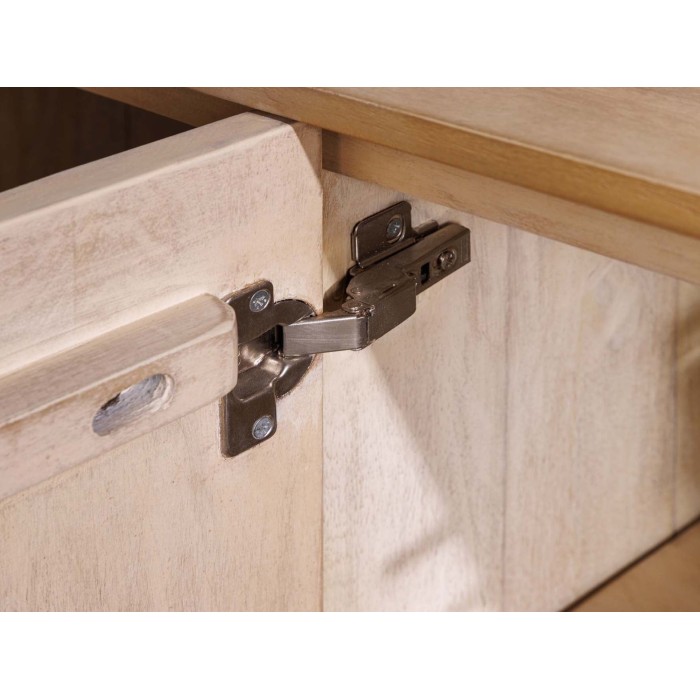 Zoom sur les charnières du buffet ORINO 170cm en bois de manguier