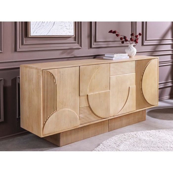 Buffet ORINO 170cm en bois de manguier mis en situation