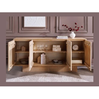 Buffet ORINO 170cm en bois de manguier ouvert