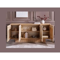 Buffet ORINO 170cm en bois de manguier ouvert