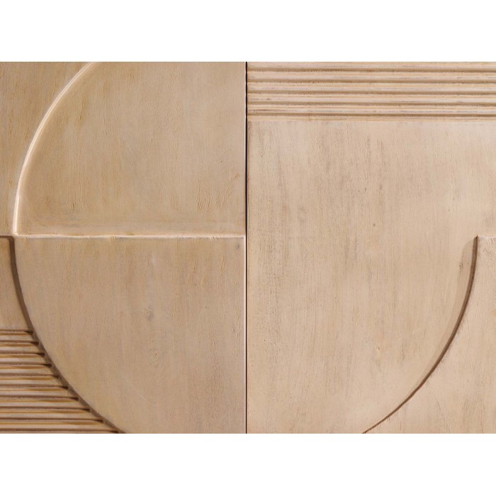 zoom sur les reliefs du buffet ORINO 170cm en bois de manguier