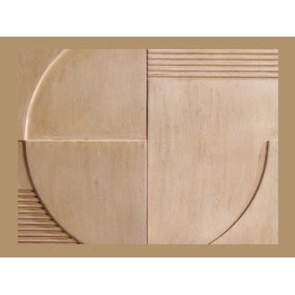 zoom sur les reliefs du buffet ORINO 170cm en bois de manguier
