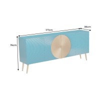 Buffet MIDORI bleu et doré dimensions