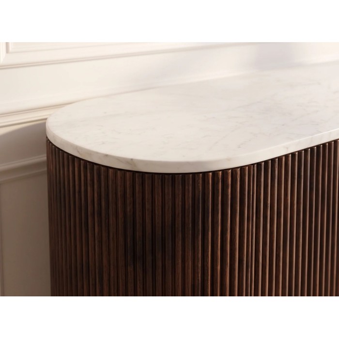 Zoom sur l'arrondi du buffet ORION 140cm