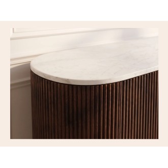 Zoom sur l'arrondi du buffet ORION 140cm