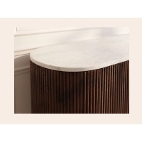 Zoom sur l'arrondi du buffet ORION 140cm
