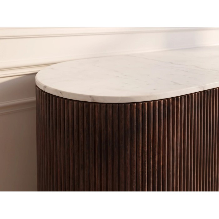 Zoom sur l'arrondi du buffet ORION 120cm