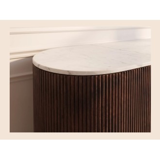 Zoom sur l'arrondi du buffet ORION 120cm