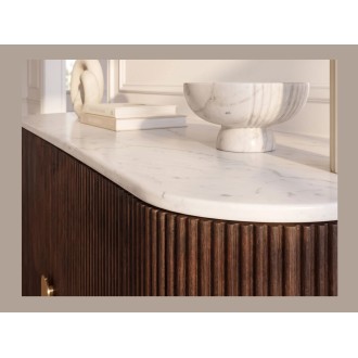 Zoom sur la tranche du plateau du buffet ORION 120cm