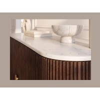Zoom sur la tranche du plateau du buffet ORION 120cm