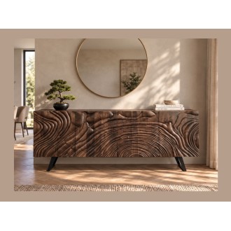 Buffet GAÏA 177cm en manguier foncé vu de face