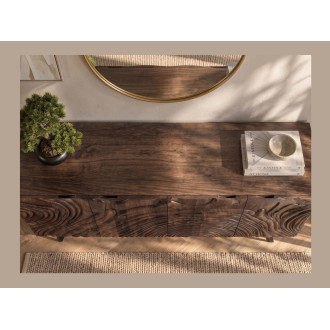 Buffet GAÏA 177cm en manguier foncé vu de haut