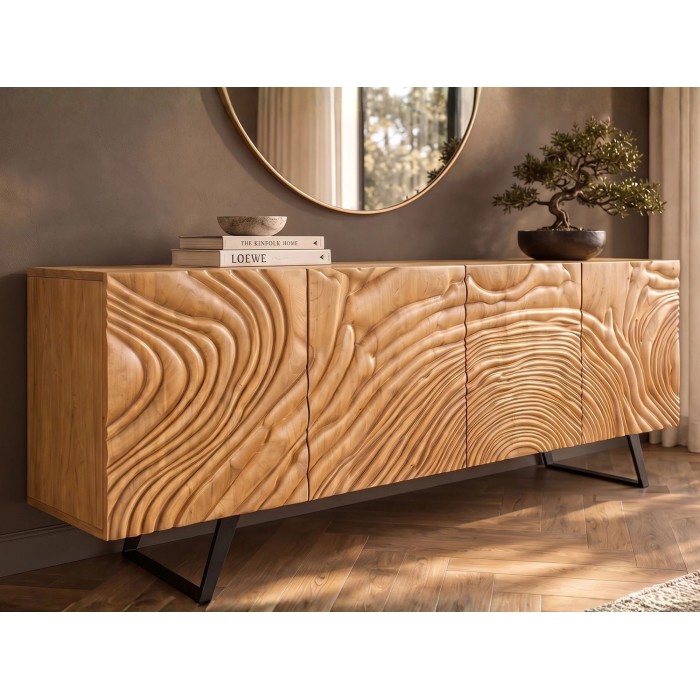 Buffet GAÏA manguier clair vu de côté