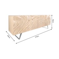 Buffet GAÏA manguier clair dimensions