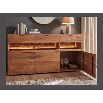 Buffet TAKARA 180cm avec placard de droite ouvert