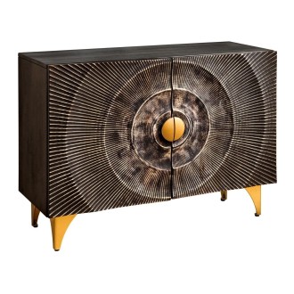 Buffet SOLARIS 100cm noir et doré